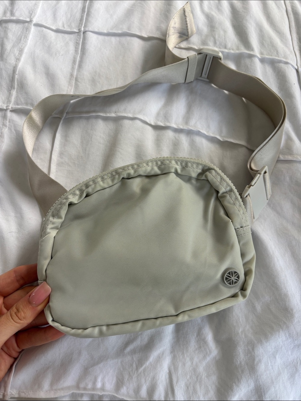GAIAM Light Gray Crossbody Belt Bag